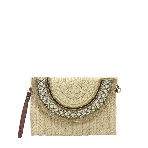 Bolso De Hombro Y Mano Rafia Paja